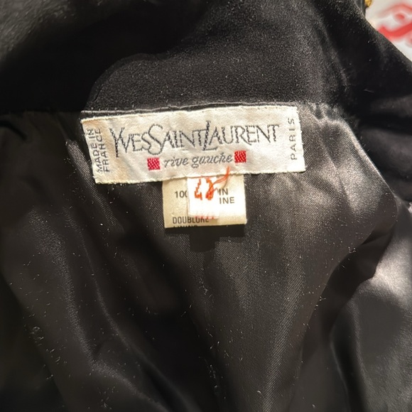 Vintage YSL Runway Gold Studded Black Suede Jacket - Picture 5 of 8